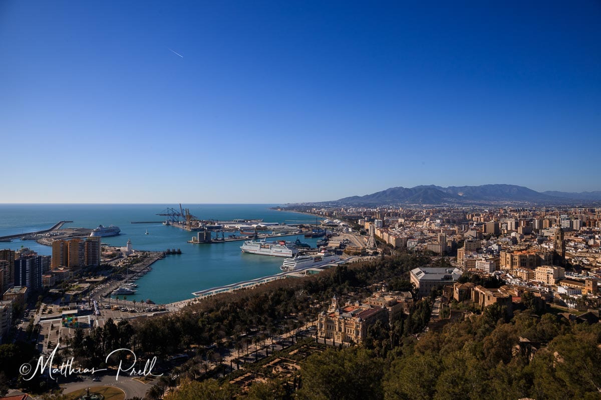 Málaga from Mirador de la Coracha, Spain