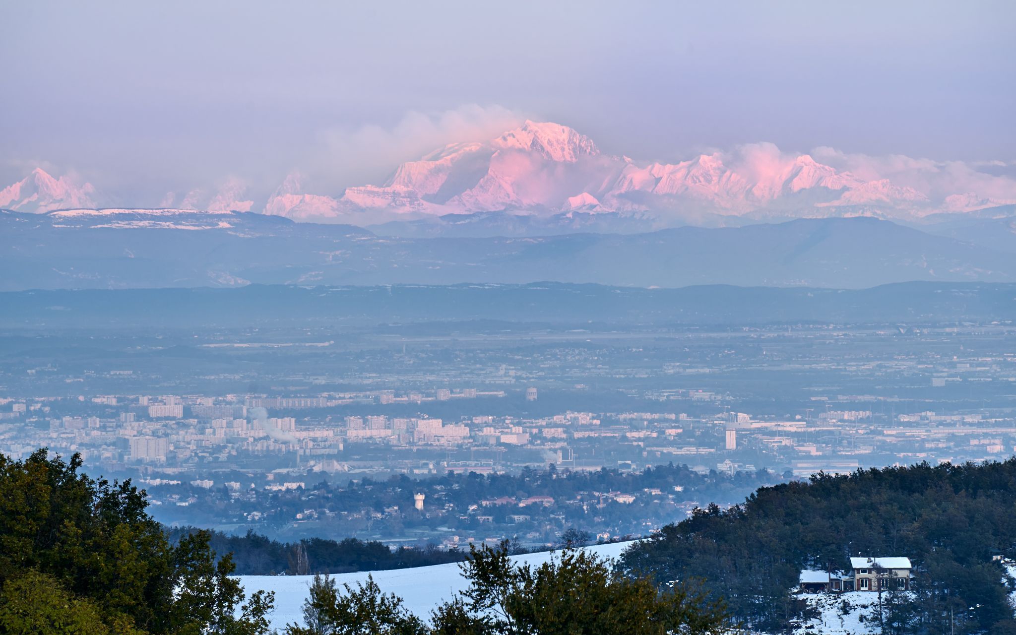 Montblanc from Châteauvieaux, France