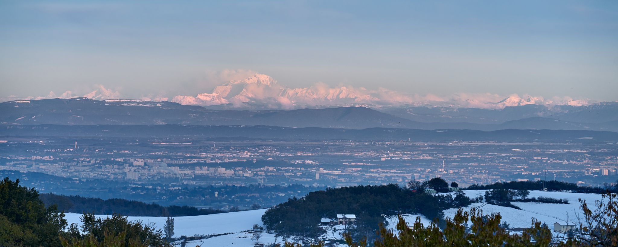 Montblanc from Châteauvieaux, France