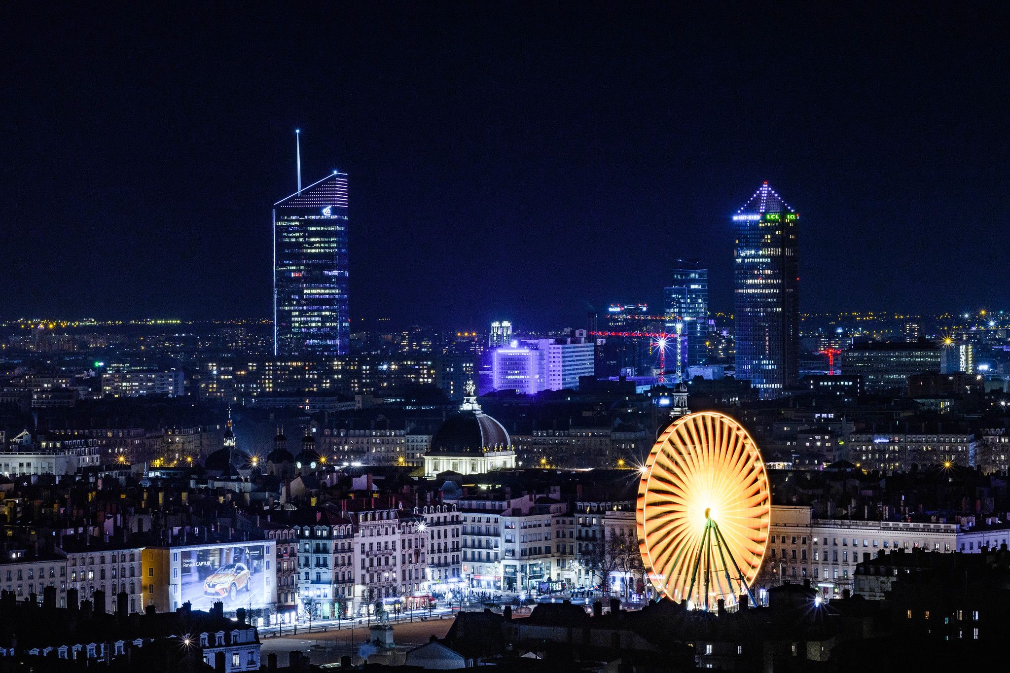 MoonRise On Lyon, France