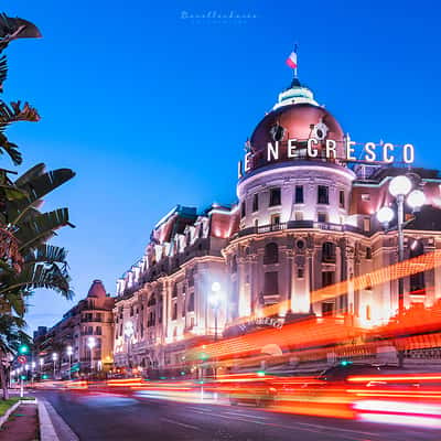 Nice at night, France