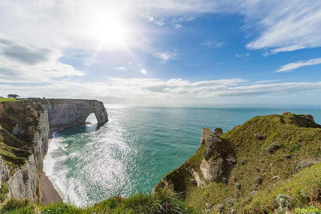 View on Porte d'Aval from the hights of Porte d'Amont, France