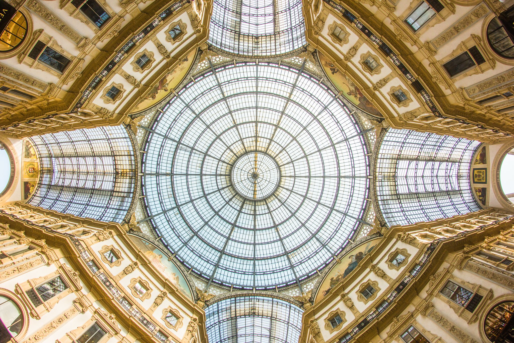 Inside Galleria Vittorio Emanuele II, Milan, Italy