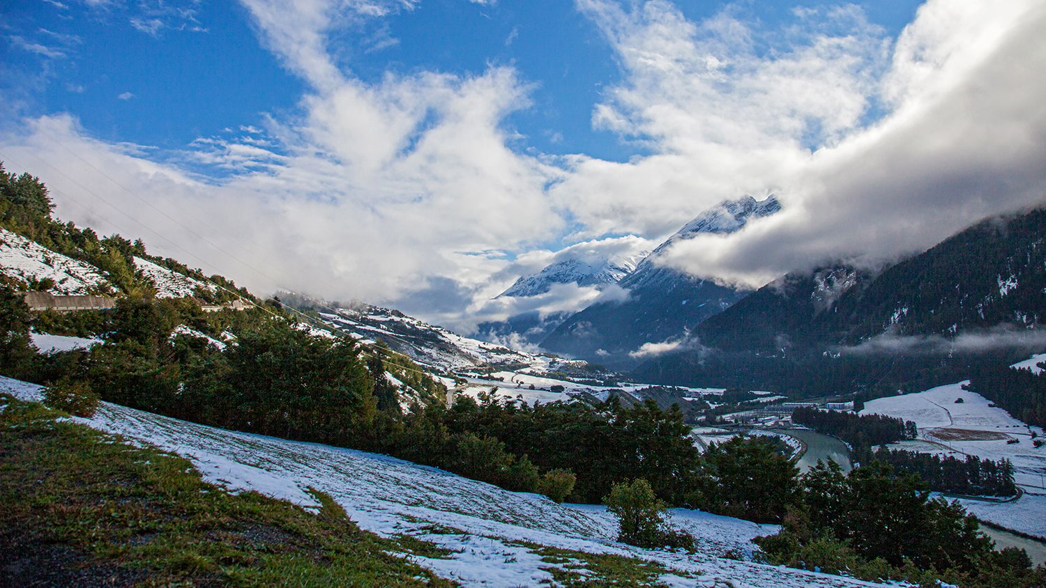Plötzlich Winter im Engadin, Switzerland