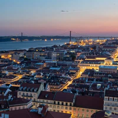 River Tejo from Castelo de S. Jorge, Portugal