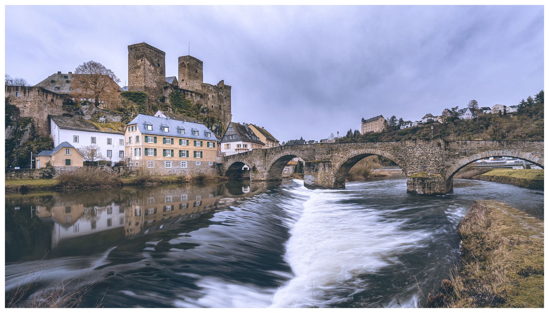 Runkel Castle above the Lahn, Germany