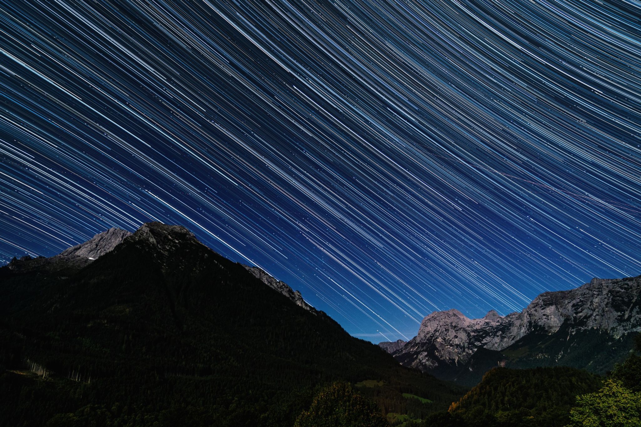 Star trails, Germany