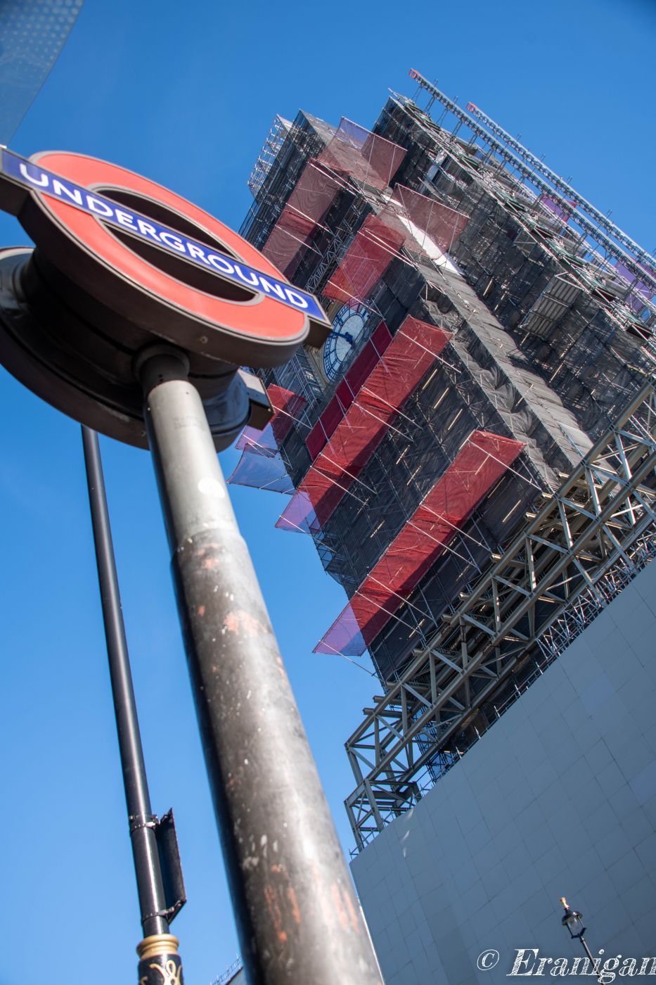 The view to Big Ben from the underground, London, United Kingdom