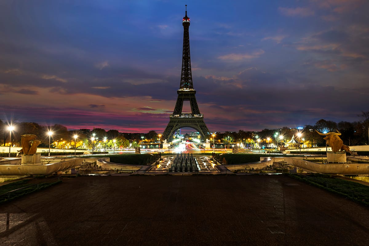 Fontaine du Trocadéro & Eiffel Tower, Paris France, France
