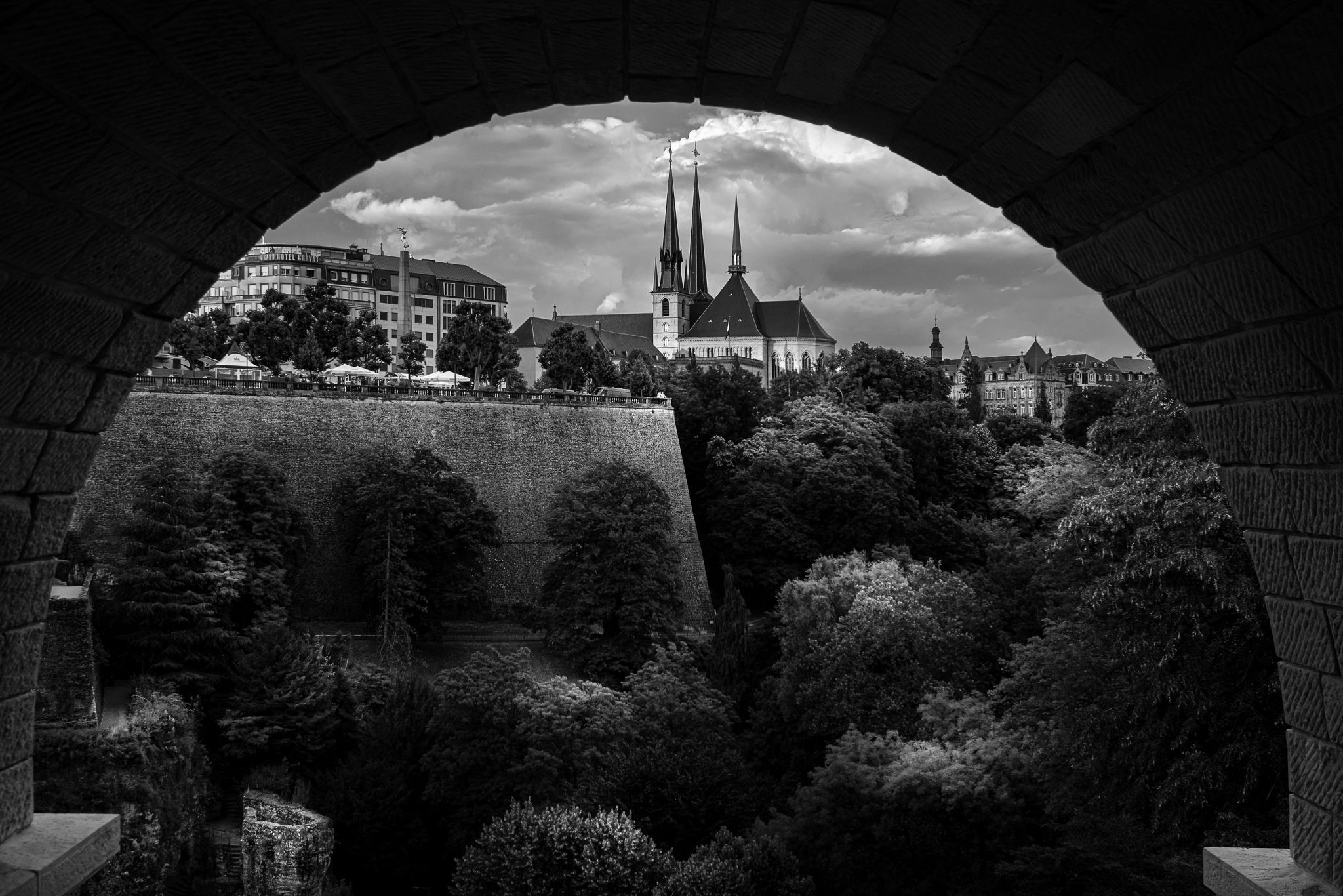 Under the Adolphe Bridge, Luxembourg City, Luxembourg