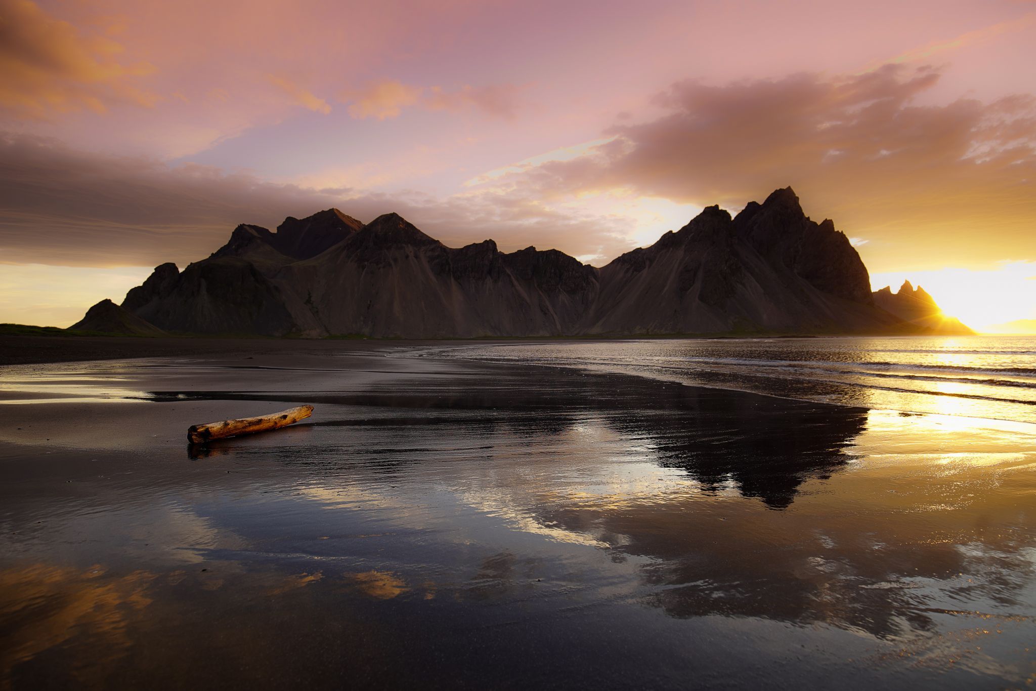 Vestrahorn from the beach, Stokkness, Iceland