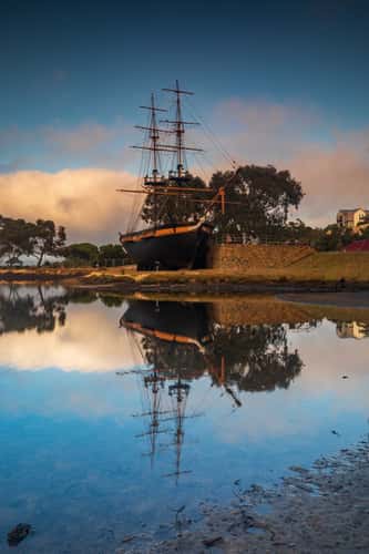 Brig Amity at sunrise Albany, Western Australia