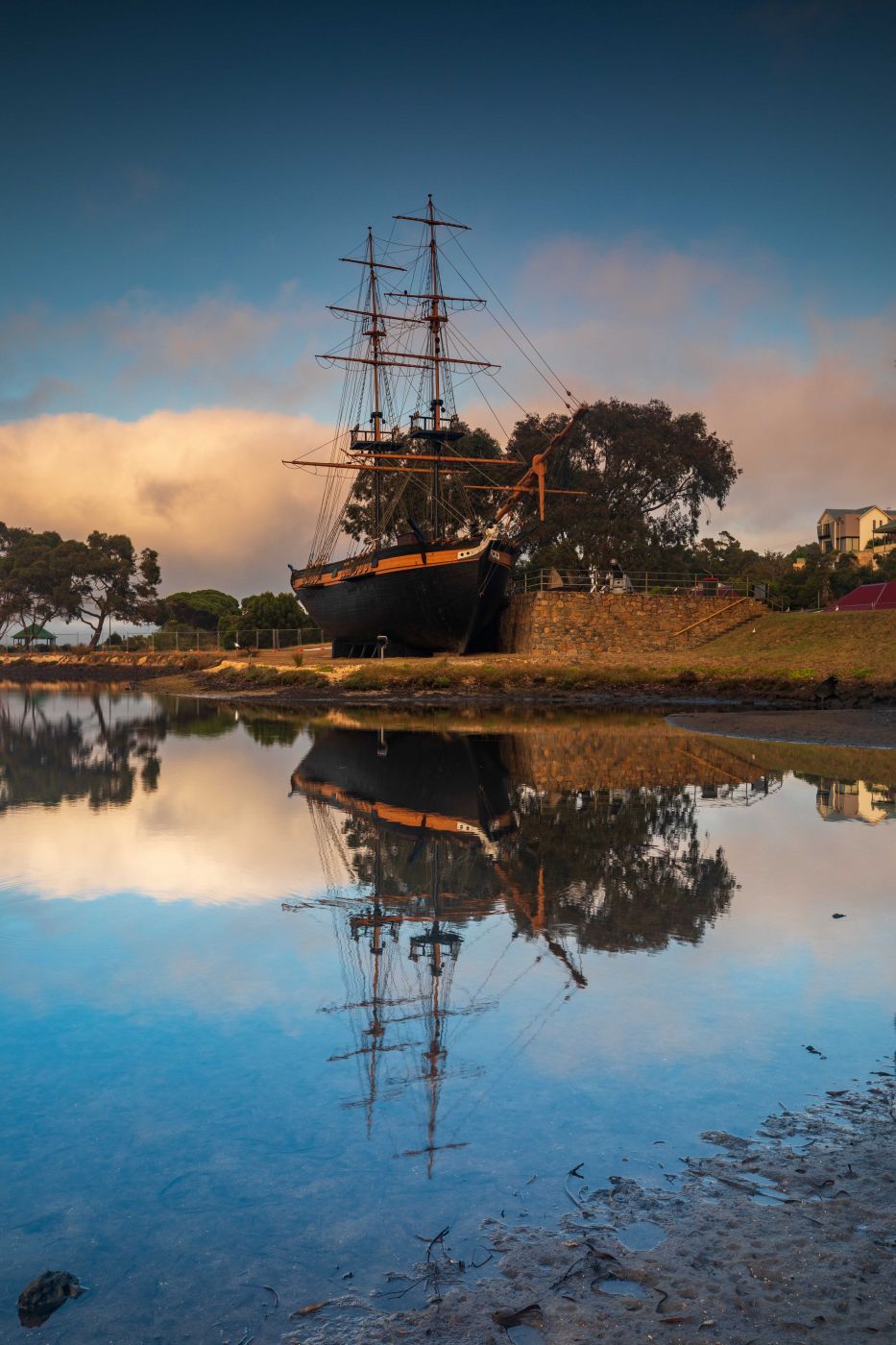 Brig Amity at sunrise Albany, Western Australia, Australia