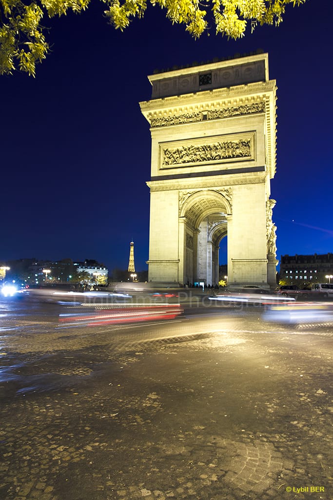 Arc de Triumph at night, France