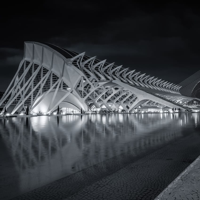 Hemisfèric & Ciudad de las Artes, west view, Spain