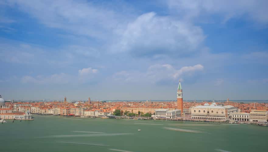 View from the church tower of San Giorgio in Venice