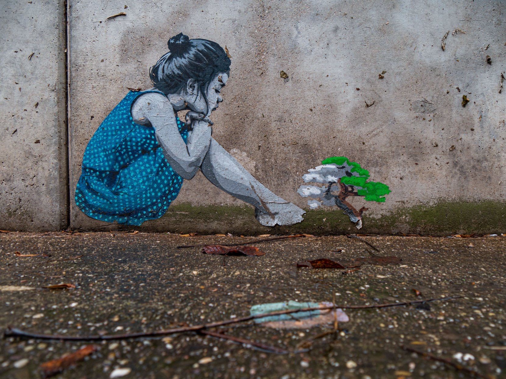 Blue girl, France