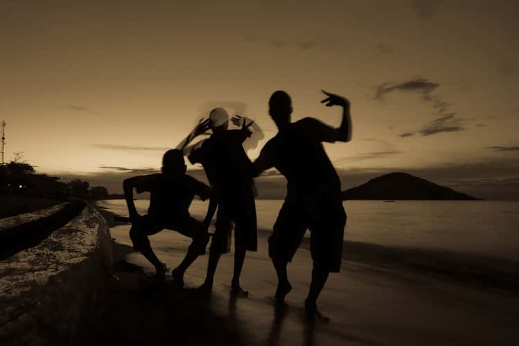 Boys on the beach Cape Maclear