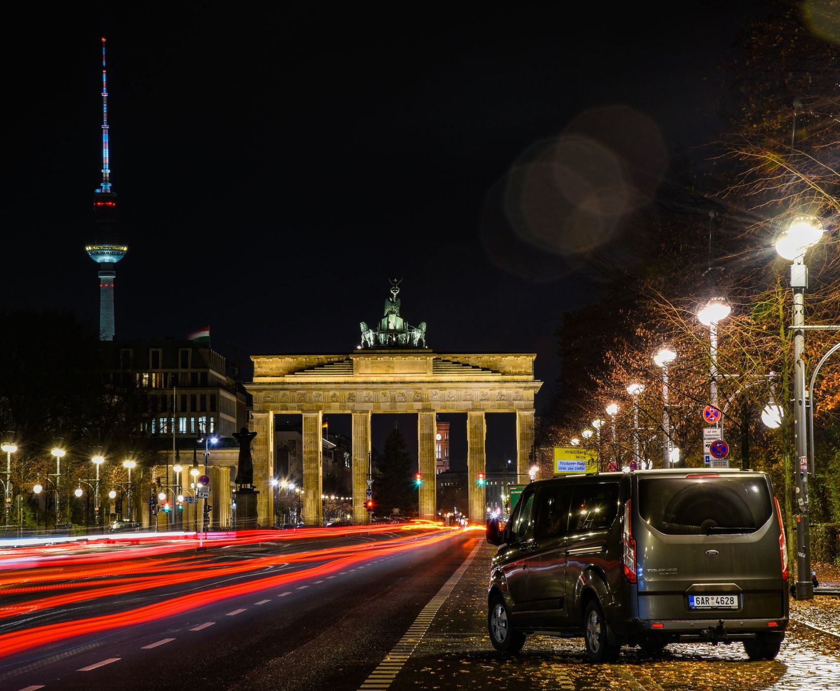 Brandenburg Gate from behind, Berlin, Germany