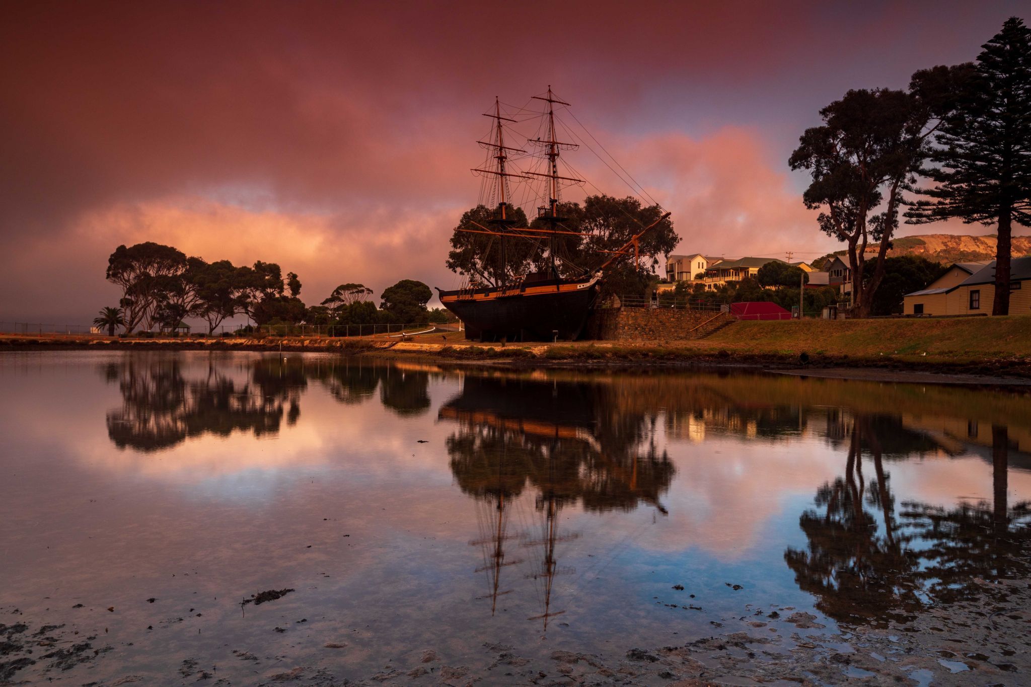 Brig Amity at sunrise Albany, Western Australia, Australia