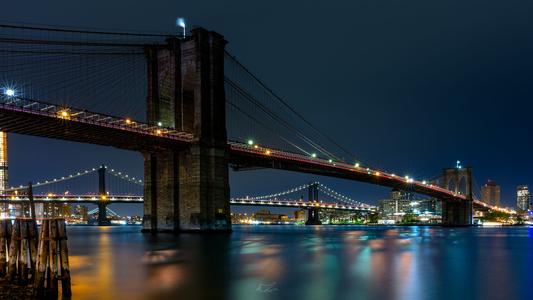 Brooklyn Bridge Sunrise Manhattan New York