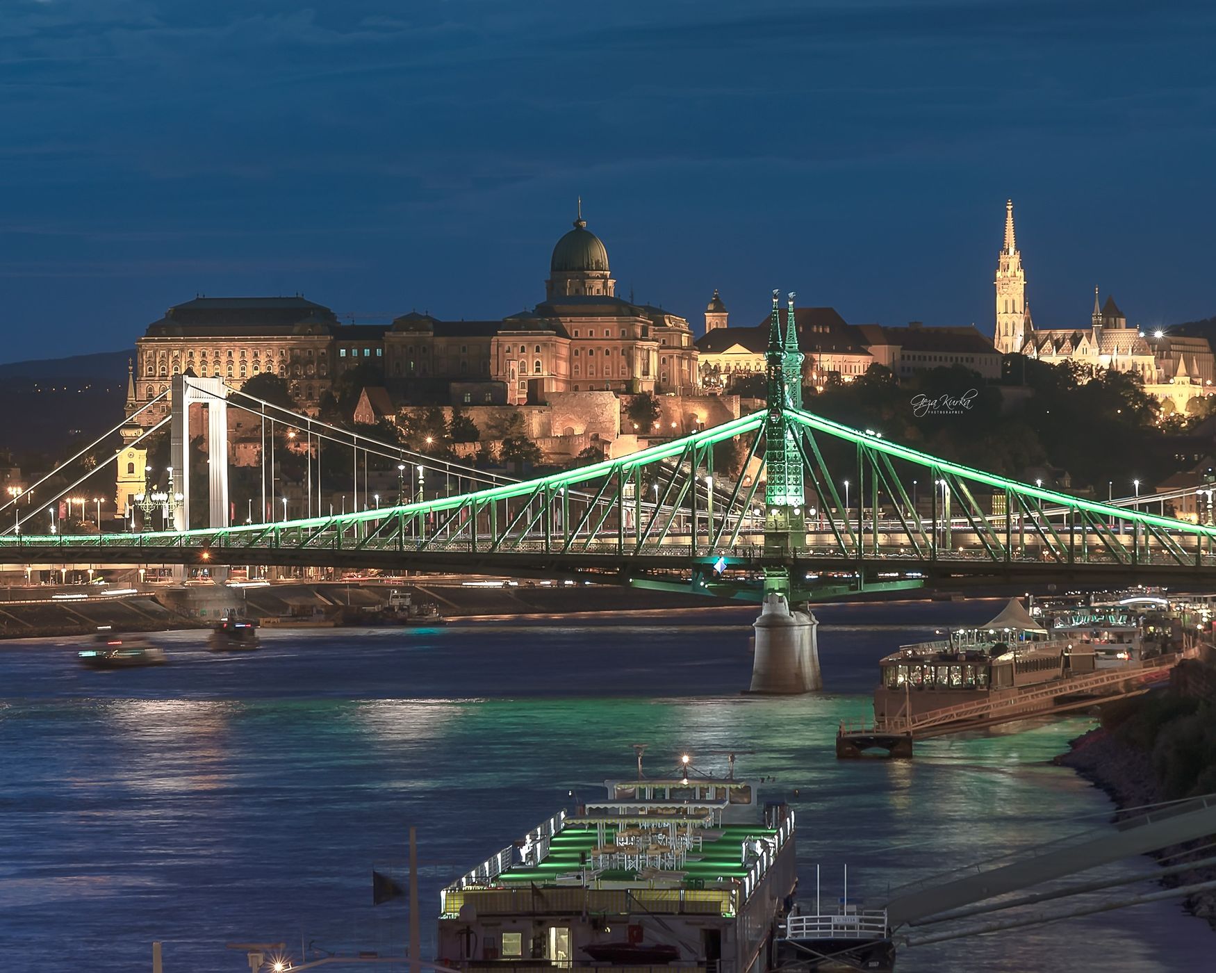 Buda Castle with Liberty and Elizabeth-Bridges, Hungary
