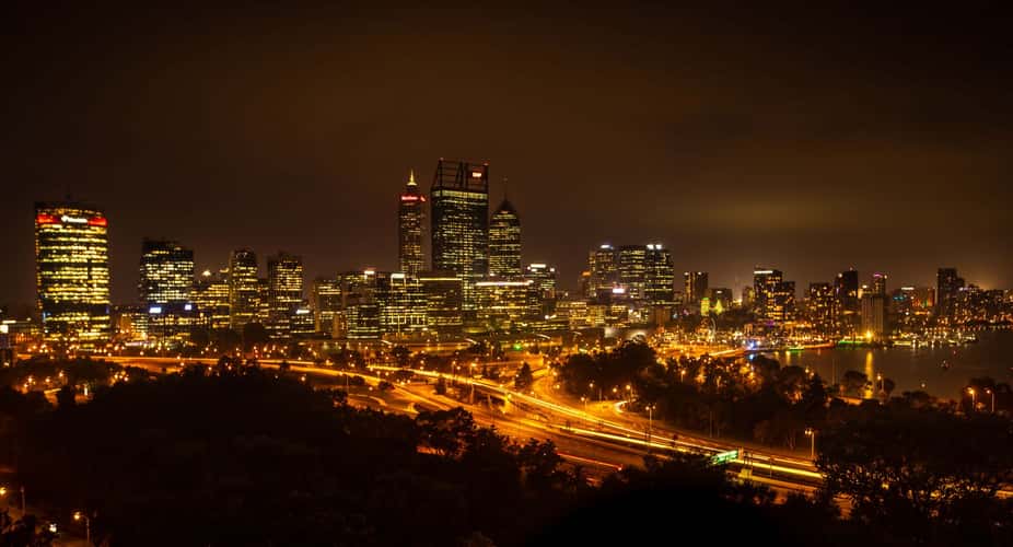 City at night Perth, Western Australia
