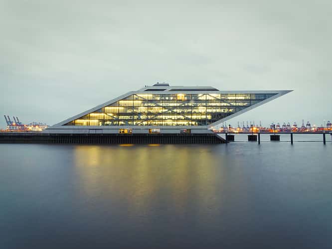 Frontal View Dockland Office Building, Hamburg