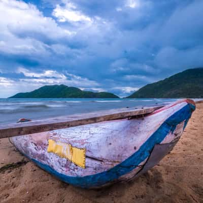 Dugout canoe on Cape Maclear Beach, Malawi