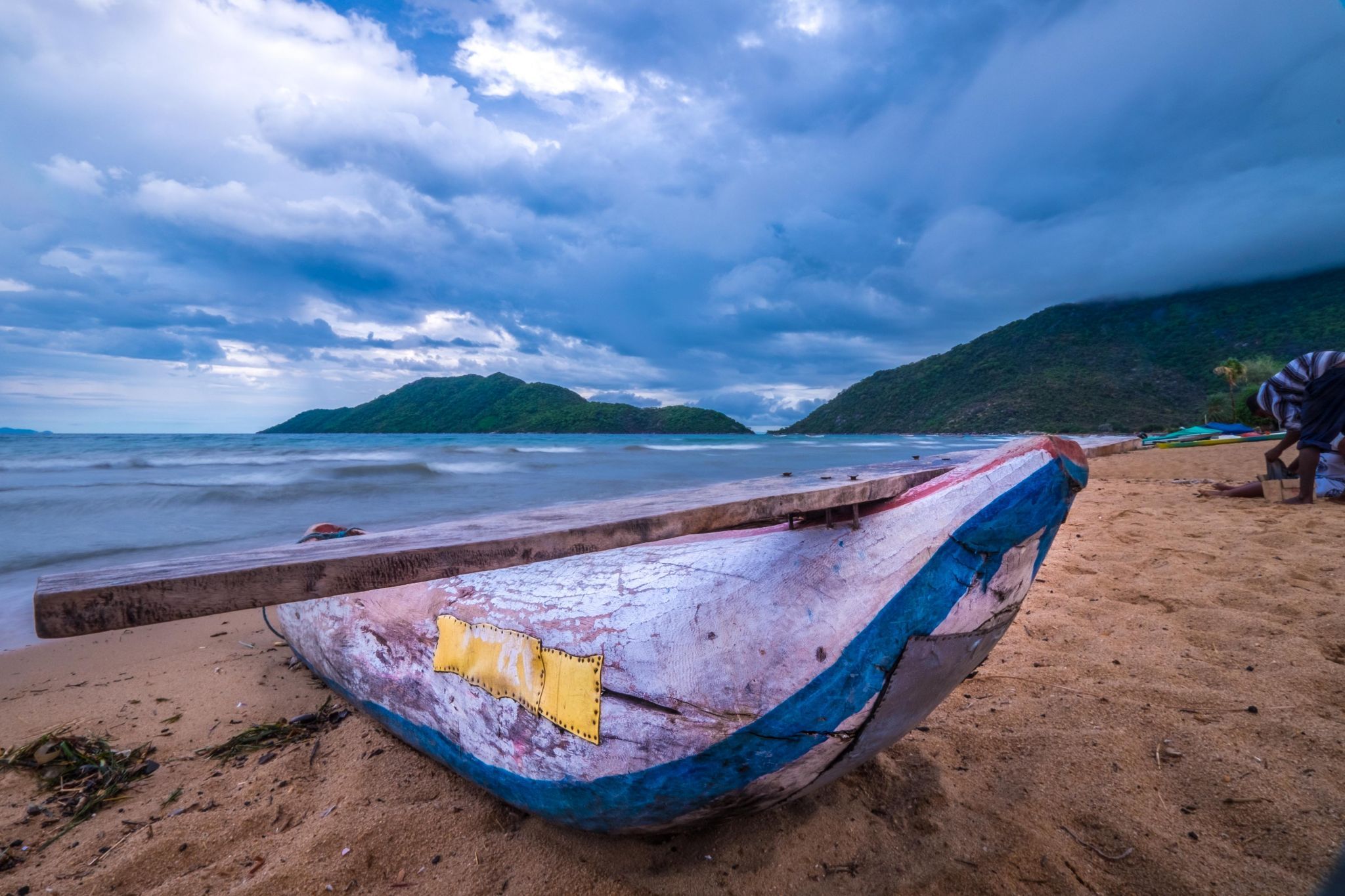 Dugout canoe on Cape Maclear Beach, Malawi