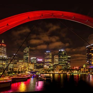 Elizabeth Quay bridge Perth Skyline, Western Australia, Australia