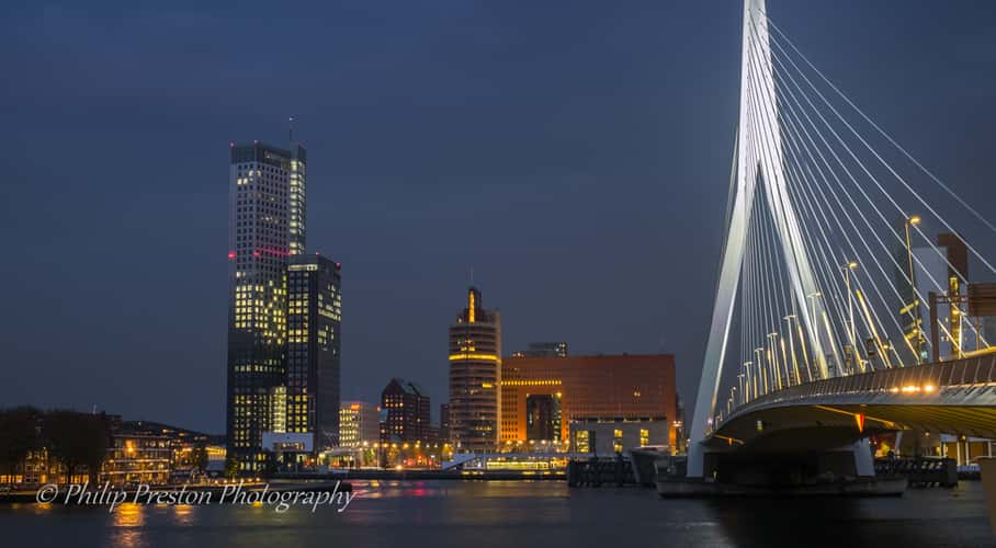 Erasmus Bridge (north view), Rotterdam