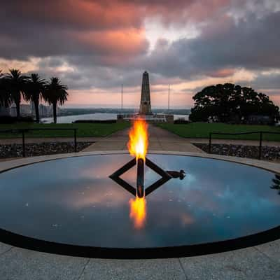 Flame of Remembrance & Pool of Reflection, Kings Park, Perth, Australia