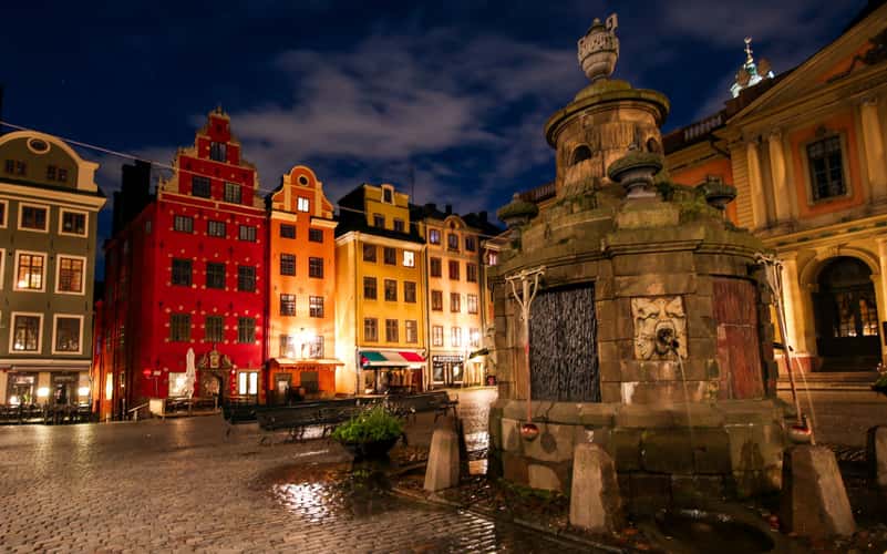 Coloful Houses from Stortoget I Stockholm