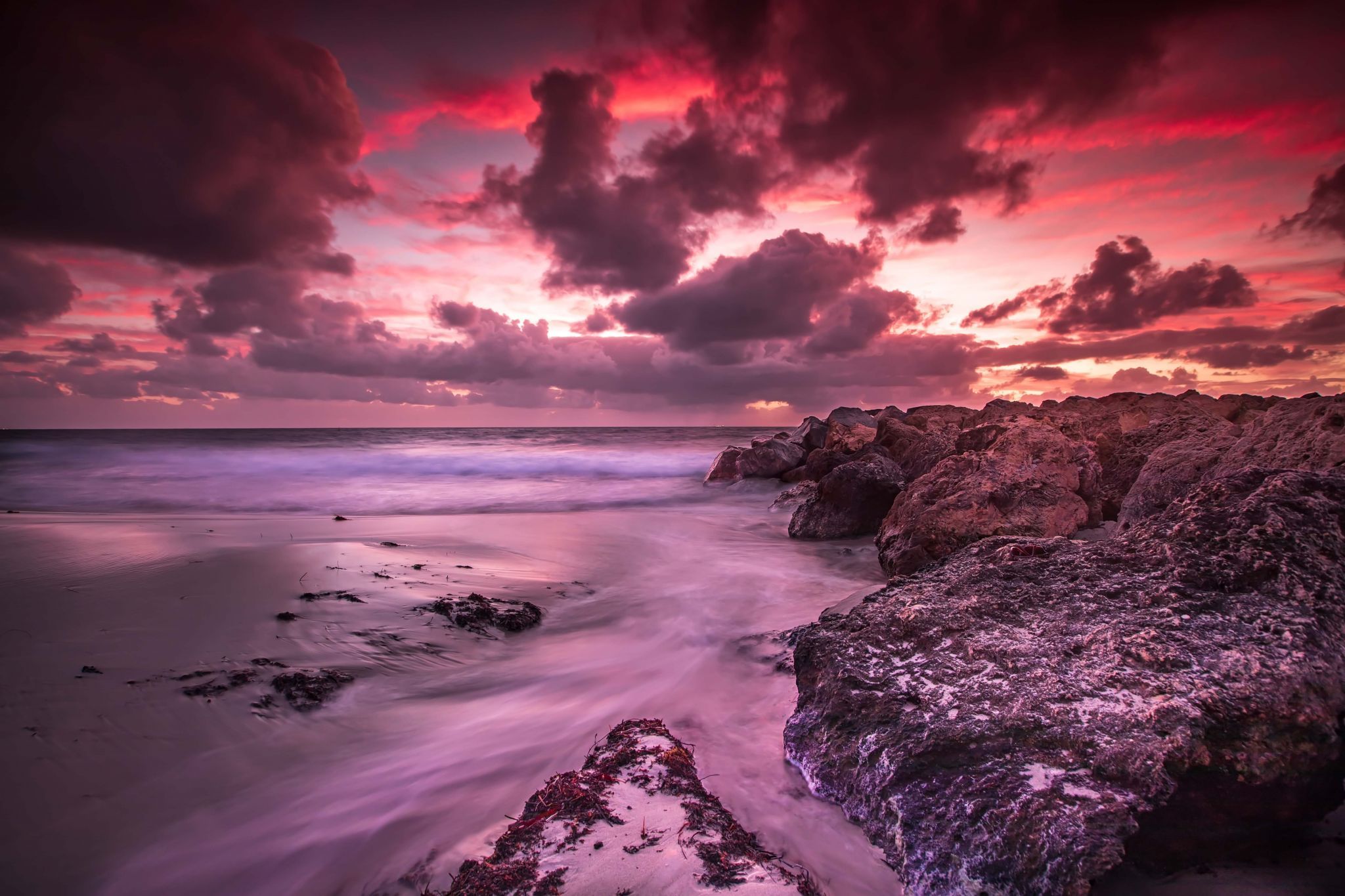 Hillarys Groyne at sunset, Perth, Western Australia, Australia