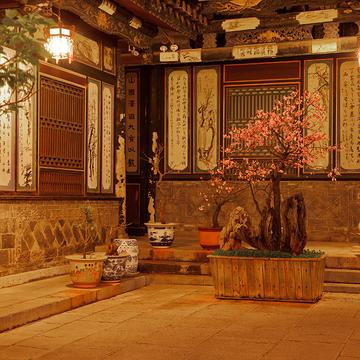 Inner courtyard at an old house, China
