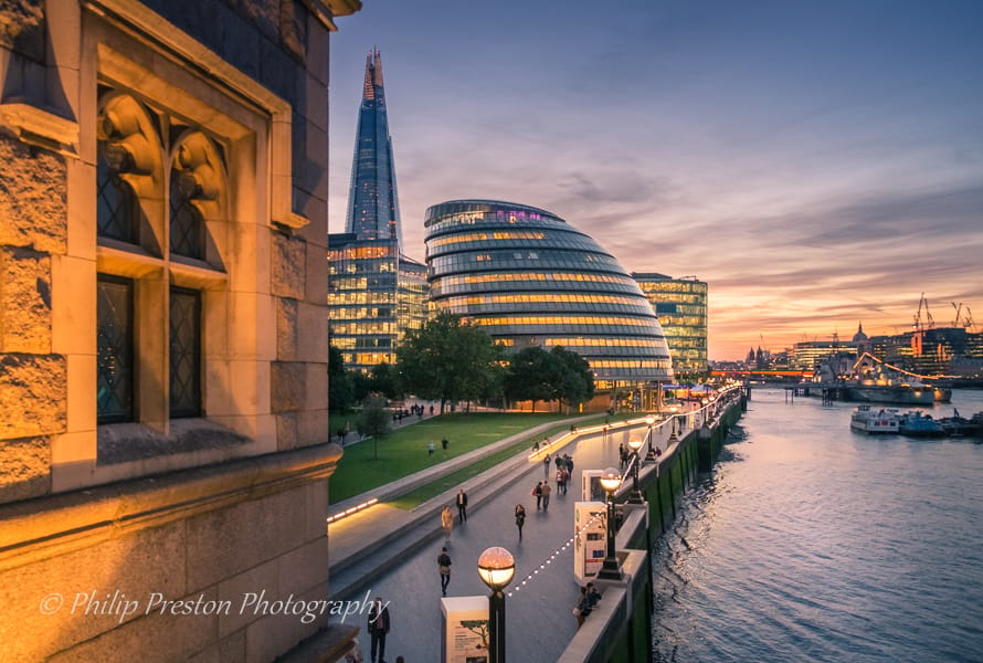 Queenswalk from Tower Bridge, London, United Kingdom