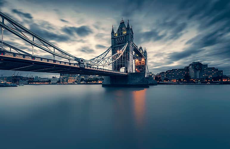 Tower Bridge and The Gherkin, London