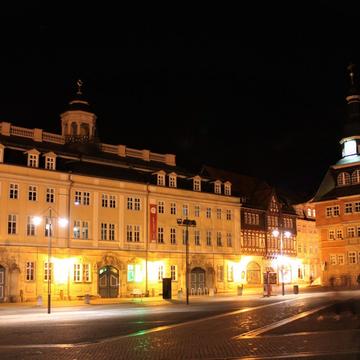 Marktplatz in Eisenach bei Nacht, Germany