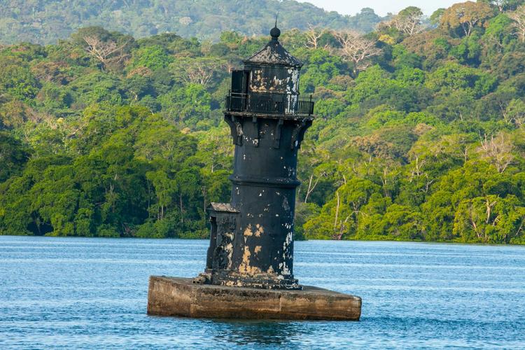 Old Lighthouse on the Panama Canal