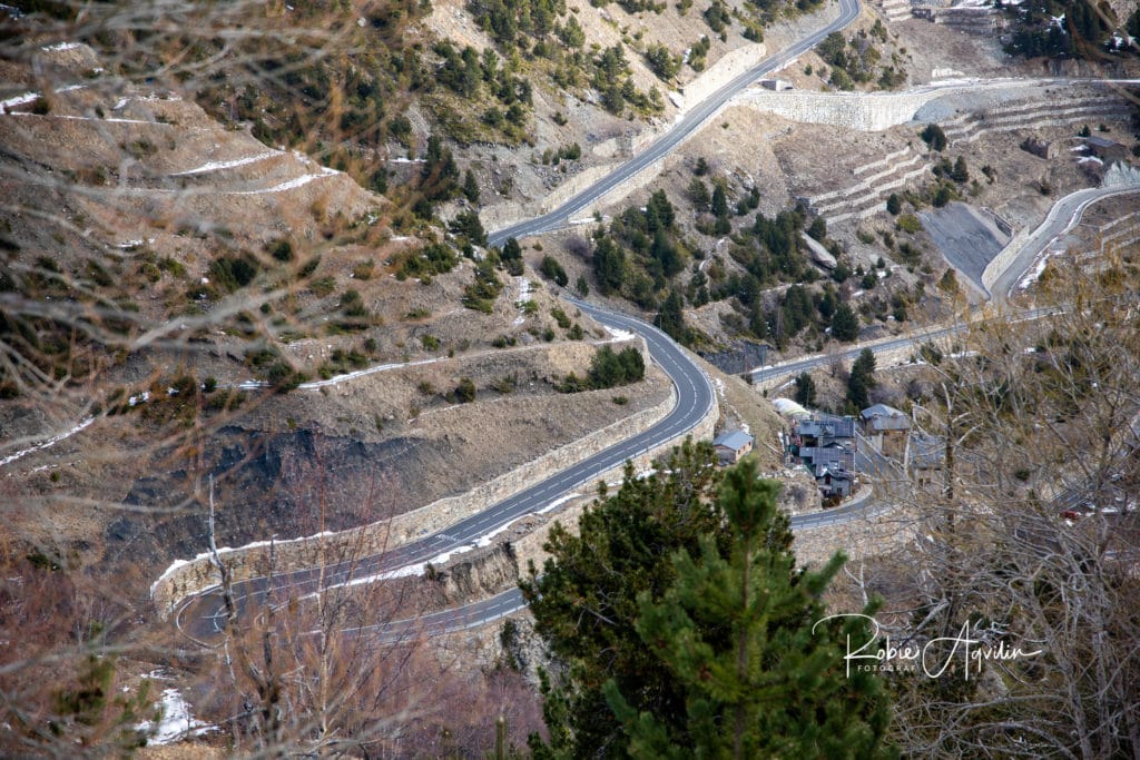 On the serpentine roads, Andorra