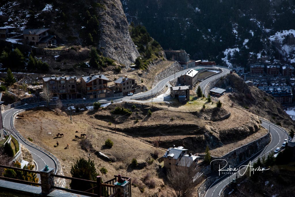 On the serpentine roads, Andorra