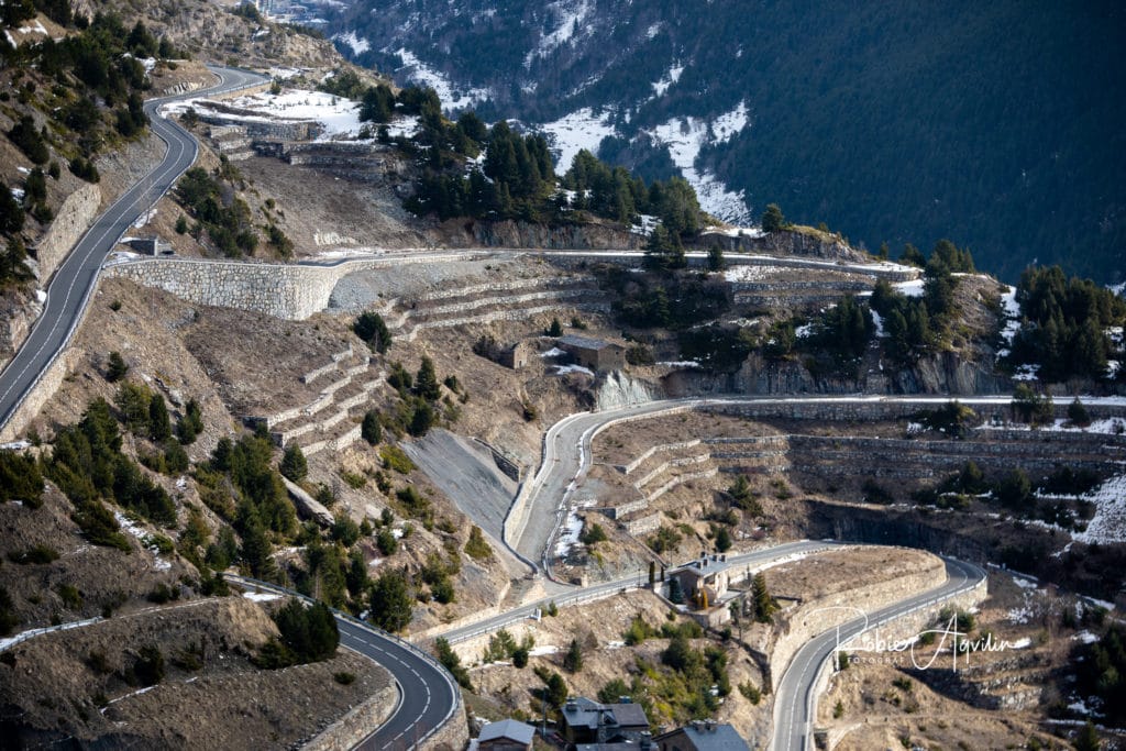 On the serpentine roads, Andorra