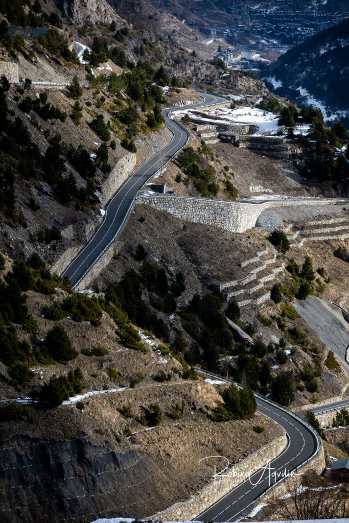 On the serpentine roads, Andorra