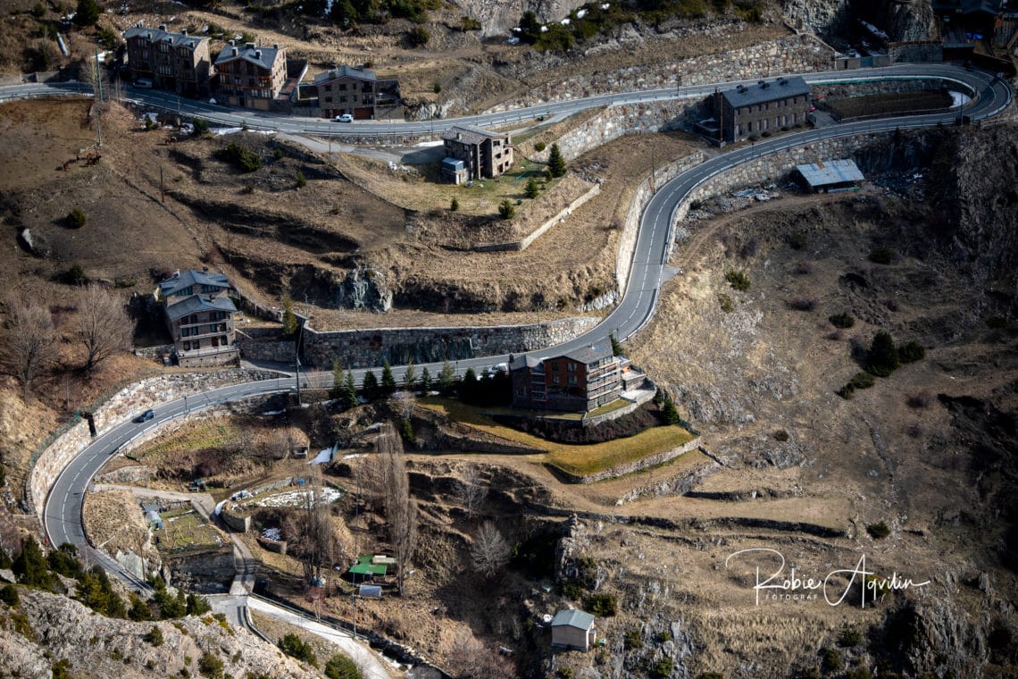 On the serpentine roads, Andorra