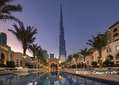 Palace Pool with Burj Khalifa, Dubai