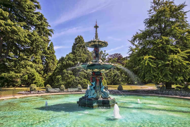 Peacock Fountain at Christchurch Botanic Gardens