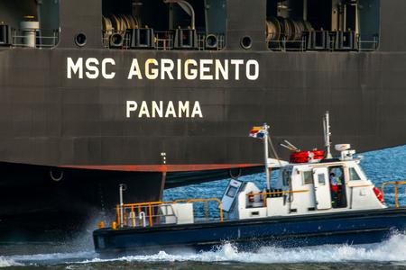 Pilot boat entrance to the Panama Canal