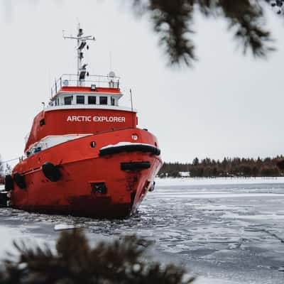 Pitsundsbron norra Icebreaker dock, Piteå, Sweden