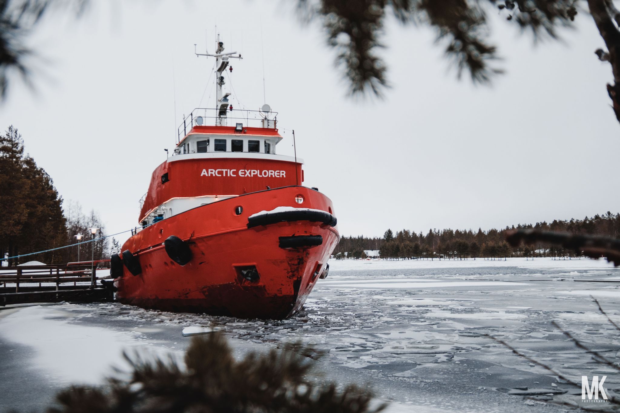 Pitsundsbron norra Icebreaker dock, Piteå, Sweden